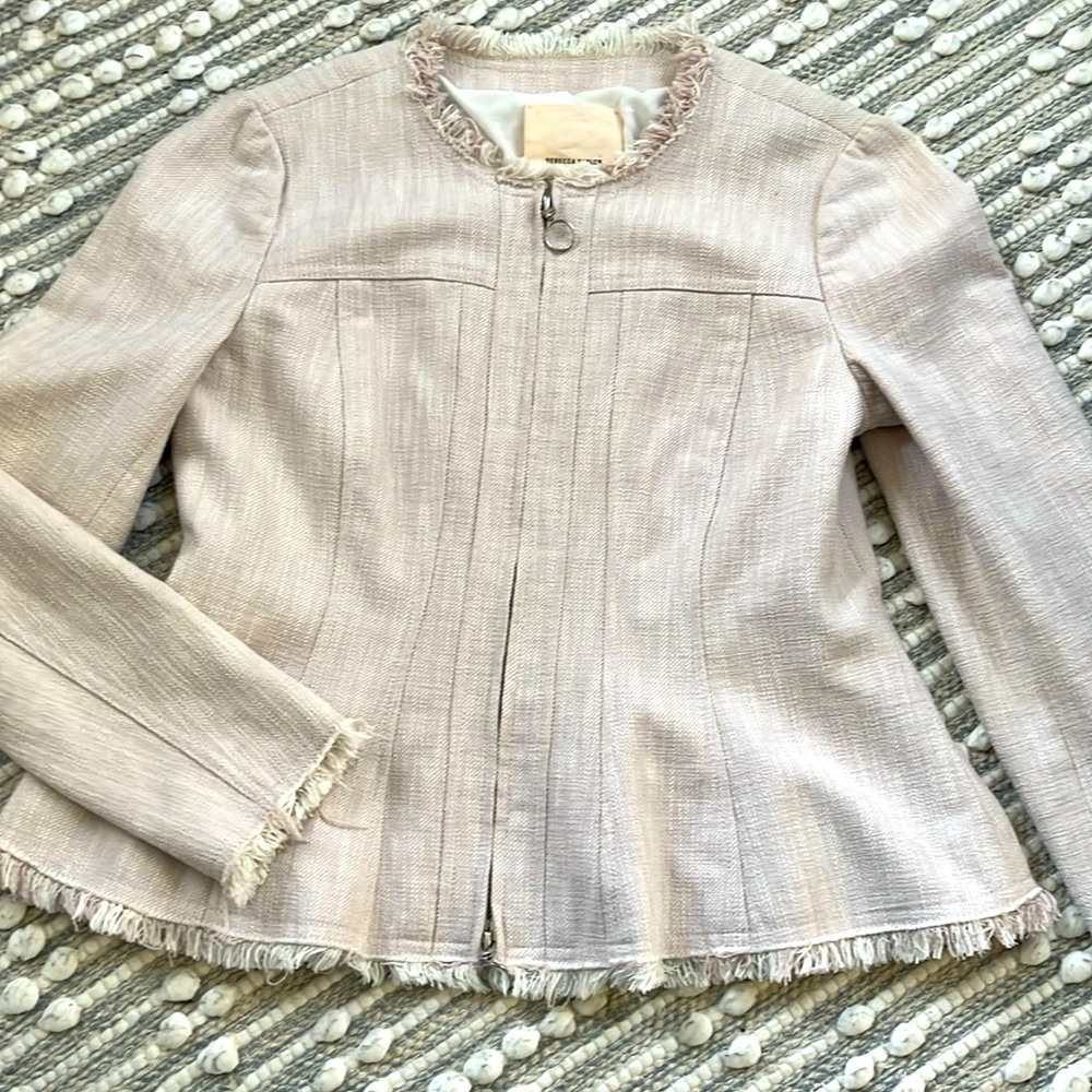 Rebecca Taylor sz 8 pink peplum style jacket